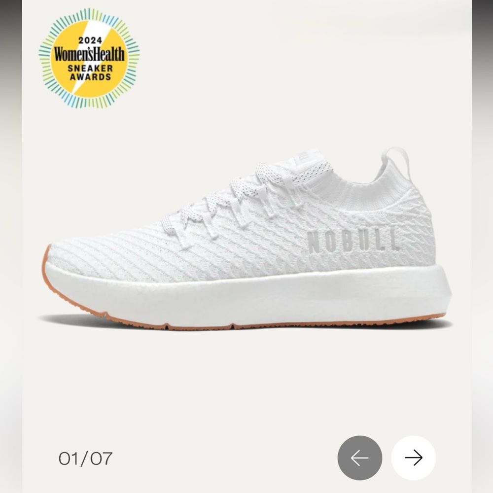 NOBULL Women’s Drive Knit Athletic Shoes - White 6.5 - Picture 2 of 9